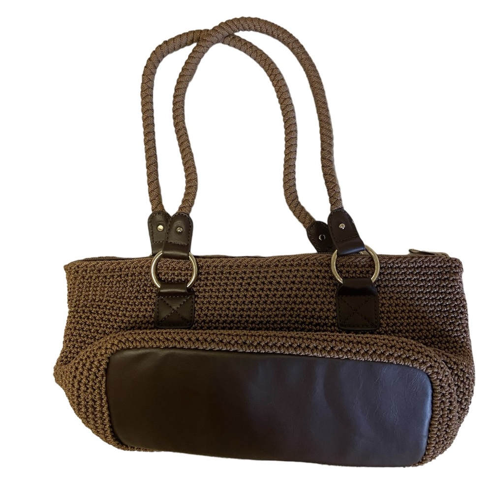 Croft & Barrow Brown Knit Crochet Summer Purse